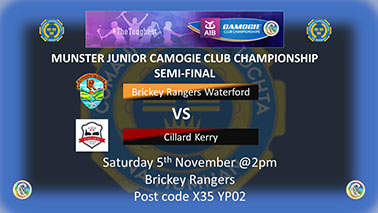 Munster Junior club championship semi-final Brickey Rangers Waterford v Cillard Kerry