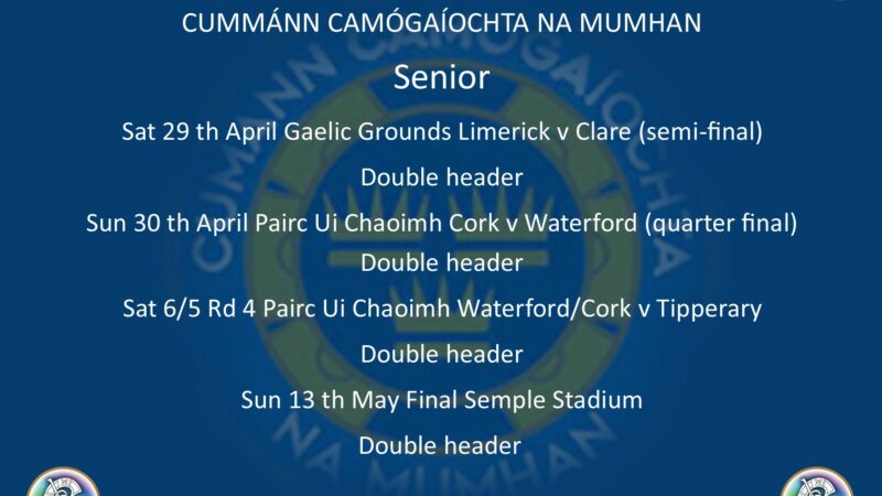 Munster Senior Fixtures 2023