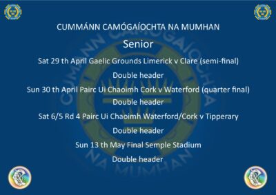 Munster Senior Fixtures 2023