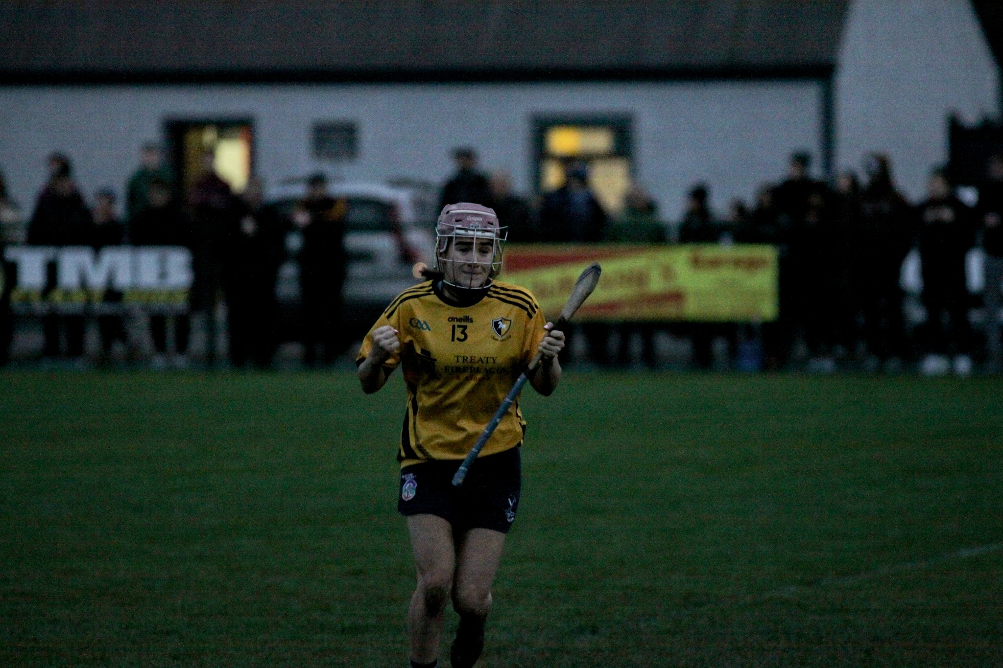 Lucky for some No 13 Roisin Begley gasps a sigh of relief when she puts the final 45 over the bar to claim the AIB Munster senior title for Truagh Clonlara (Clare)